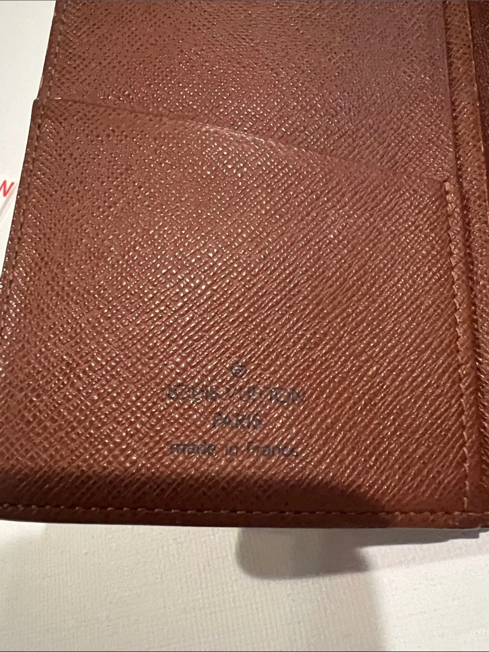 Authentic vintage Louis Vuitton long vertical bi-fold wallet and checkbook holde